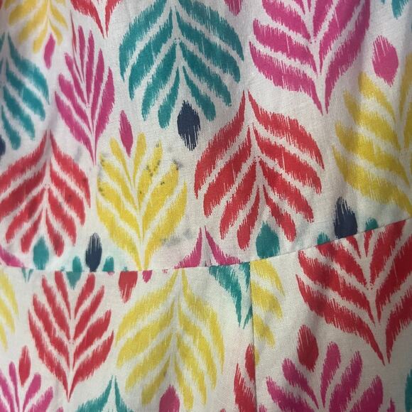Boden Colorful Leaf Print Mini Dress - Picture 9 of 11